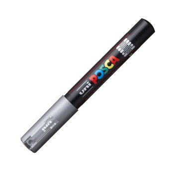 Marķieris ūdens bāzes UNI Posca PC-1M sudraba
