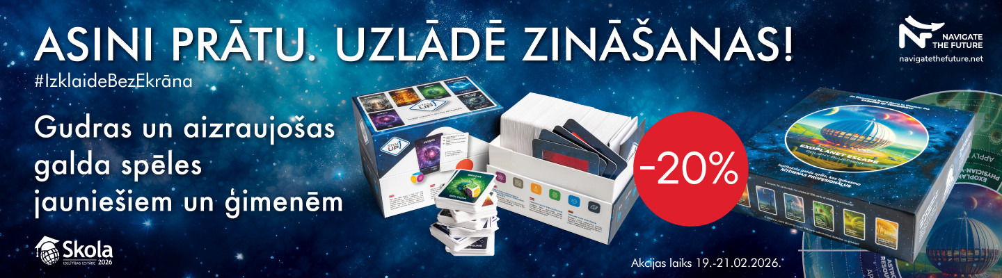 STEM UP! Latvijā radītas prāta spēles STEM prasmju attīstīšanai tagad ar 20% atlaidi!