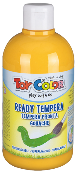 Tempera krāsa ToyColor - superwashable |500ml| Dzeltena