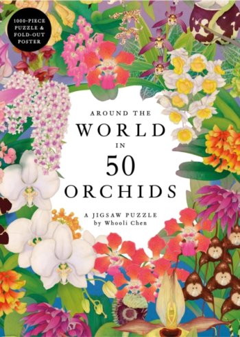 Around the World in 50 Orchids : A 1000-piece jigsaw puzzle by Whooli Chen