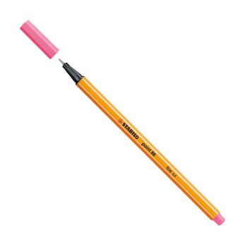 Tintes pildspalva STABILO POINT |0.4 mm| Gaiši rozā