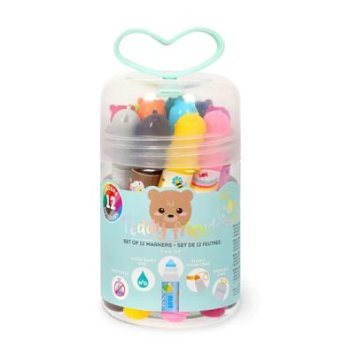 Teksta marķieru komplekts 12 gab, TEDDY FRIENDS