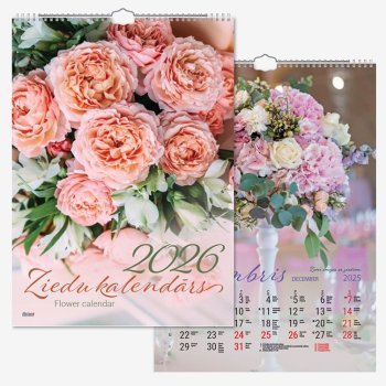 Kalendārs 2026. Ziedi ( liels)