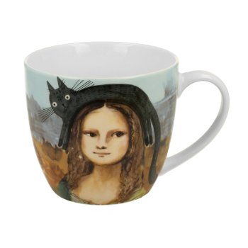 Krūze 460 ML Cats World - Mona Lisa with a cat