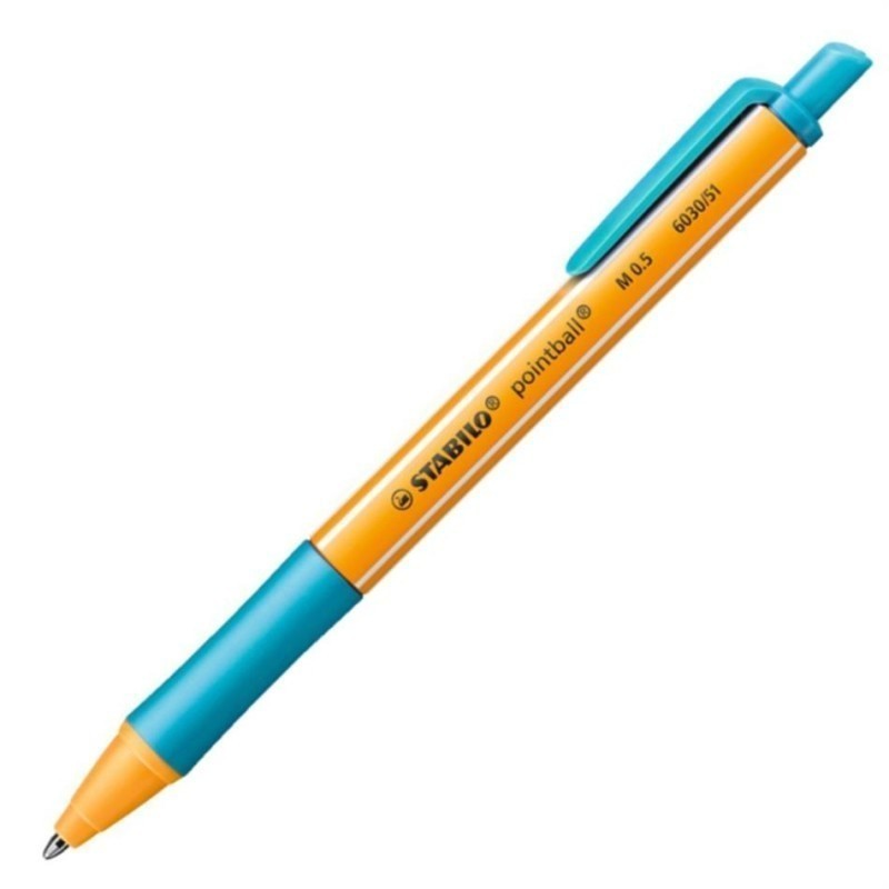 Lodīšu pildspalva STABILO POINTBALL |0.5 mm| Tirkīza