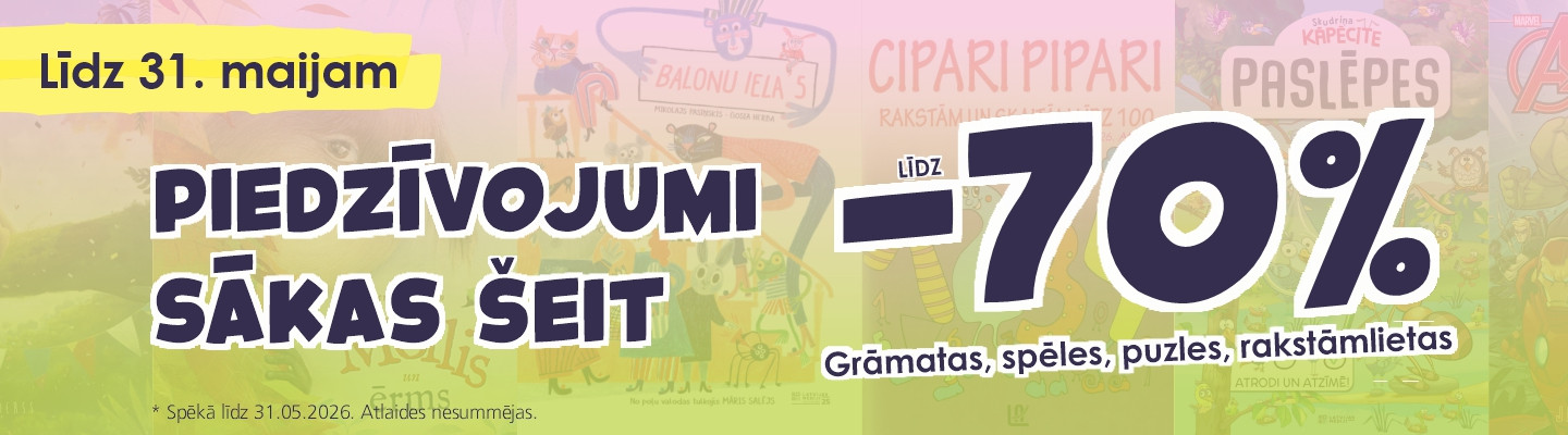 Piedzīvojumi sākas šeit - grāmatas, spēles, rakstāmlietas un puzles visai ģimenei