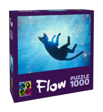 FLOW Puzzle 1000 - melnais kaķis