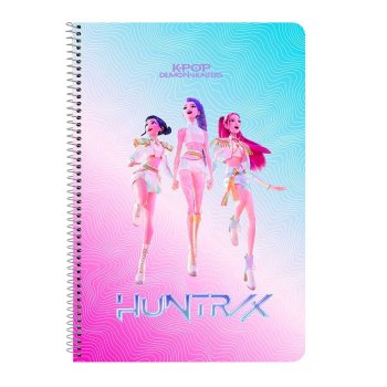 Klade A4, 80 lpp.ar spirāli, cieti vāki, K-POP DEMON HUNTERS
