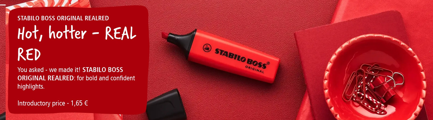 STABILO BOSS Original - Hot, hotter – REAL RED
