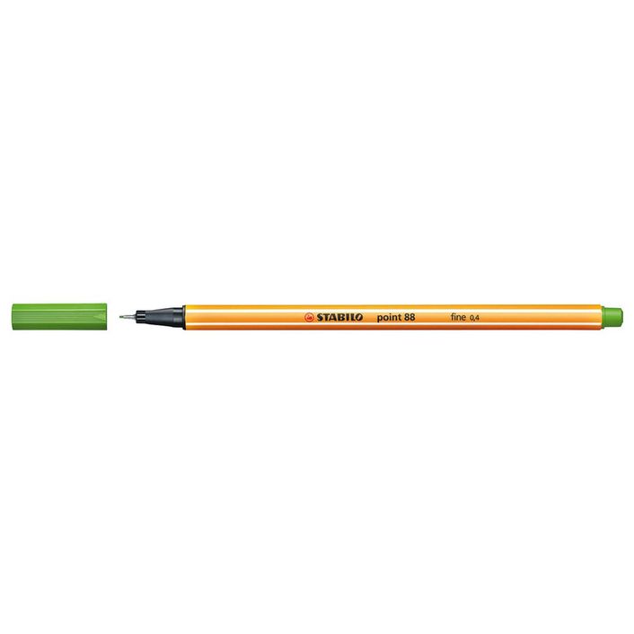 Tintes pildspalva STABILO POINT |0.4 mm| Gaiši zaļa | 88/43