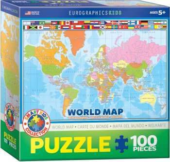 Puzle EuroGraphics, World map 100 XXL