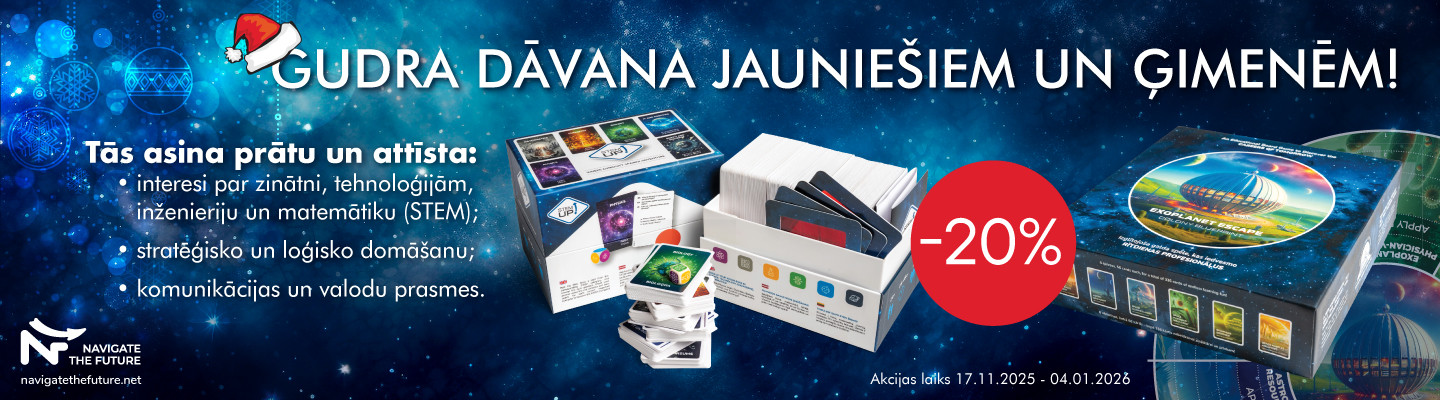 STEM UP! Latvijā radītas prāta spēles STEM prasmju attīstīšanai tagad ar 20% atlaidi!