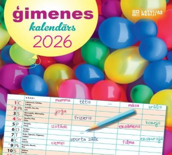 Ģimenes kalendārs 2026 (kvadrāts)