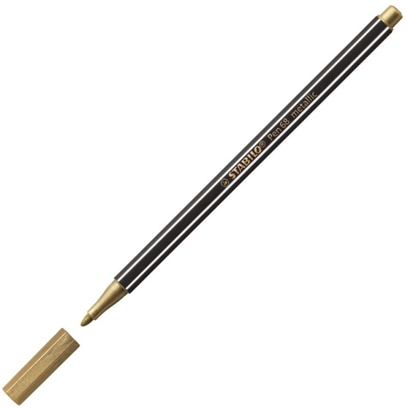 Flomasters STABILO Pen 68 metallic |1mm| zelta