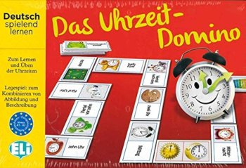 Deutsch spielend lernen - Das Uhrzeit-Domino (A1-A2)