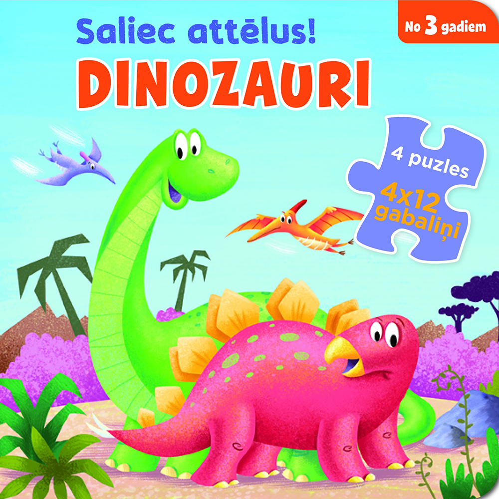 Dinozauri Saliec attēlus 4 puzles