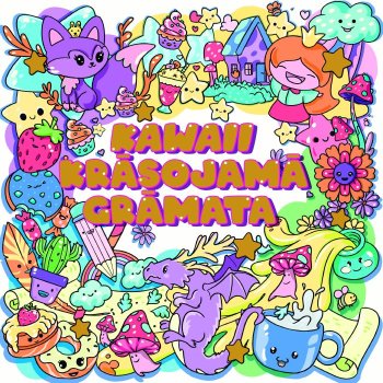 Kawaii krāsojamā grāmata