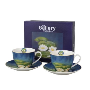 Divas krūzes ar apakštasēm Nenufars - C. Monet