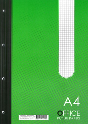 Rūtiņu papīrs A4 caururbts 100 lpp GNP
