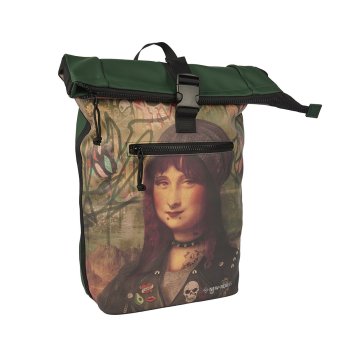 Mugursoma - NEW REBELS, Mona Lisa, Rolltop Backpack, New York.,16L