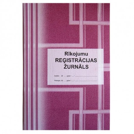 Rīkojumu reģistrācijas žurnāls, ŽA4, 48 lapas