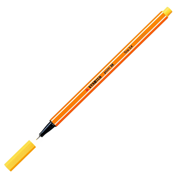Tintes pildspalva STABILO POINT |0.4 mm| Dzeltena | 88/44