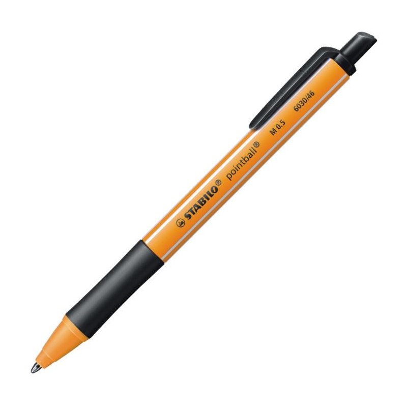 Lodīšu pildspalva STABILO POINTBALL|0.5 mm| Melna