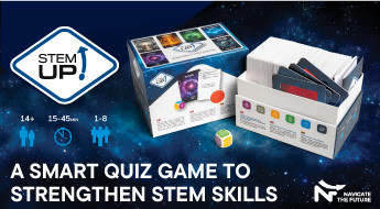 STEM UP!  is a new a smart quiz game to strengthen your STEM skills.  Designed and developed in Latvia.
