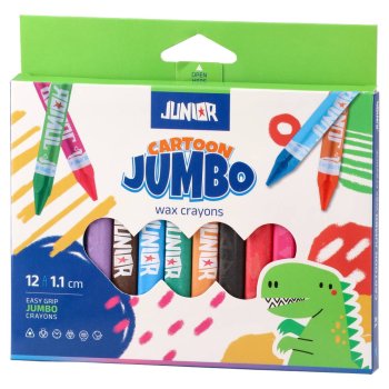 Krītiņi, 12 krāsas, trīsstūrveida, Jumbo