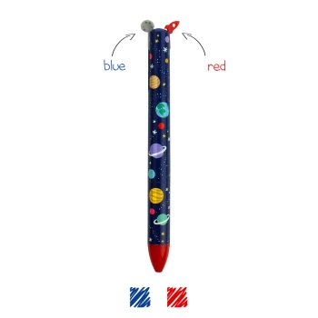 Pildspalva, divkrāsu sarkana, zila, Kosmos