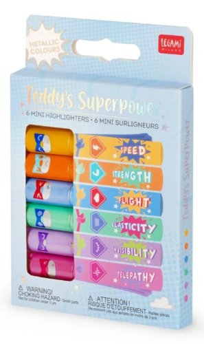 Teksta marķieru komplekts - Teddy's Superpower, 6 gab