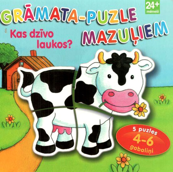 Grāmata puzle mazuļiem / Kas dzīvo laukos