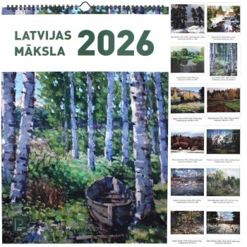 Latvijas mākslas kalendārs 2026. ar iepakojumu