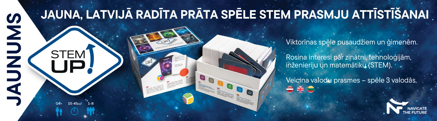STEM UP! Ir jauna Latvijā radīta prāta spēle STEM prasmju attīstīšanai