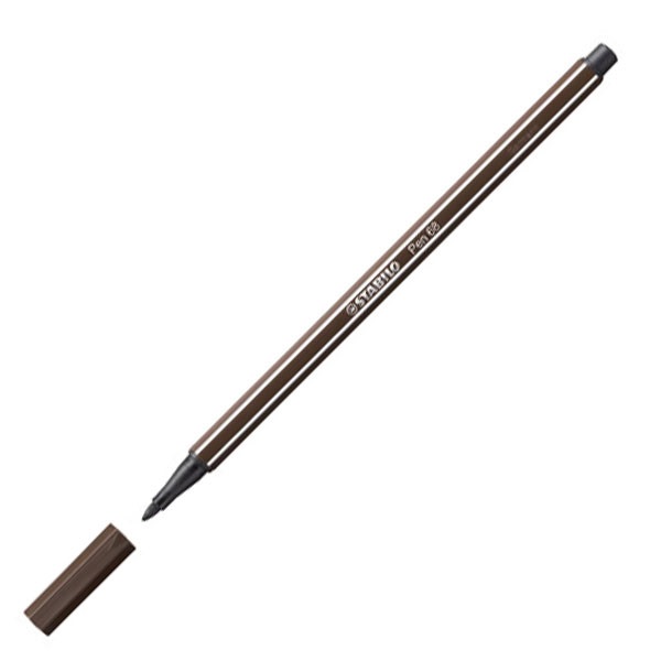 Flomasters STABILO Pen 68 |1mm| tumši brūna